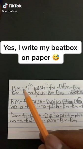 Beatbox In writing ✍️ #verbalase #beatbox #beatboxchallenge #lol #cool #KeepingItCute #HiddenTalents #practice #writing #beatboxing