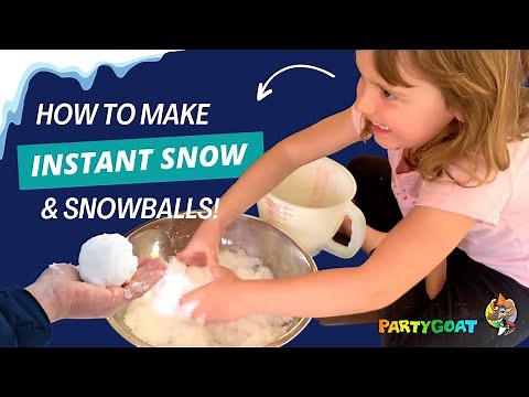 How to make Instant Snow & Snowballs! Instructions for Realistic Fake Snow by Party GOAT [2023]