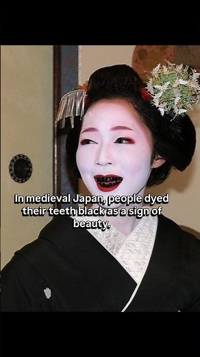 The medieval Japanese practice of dyeing teeth black, known as Ohaguro. #medievalsources
