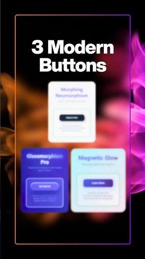Top 3 Modern UI Buttons | #shorts