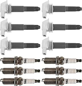TRQ Ignition Coil and Spark Plug Kit 12 Piece Iridium Spark Plugs Compatible with 2009-2019 Porsche 911 2009-2016 Boxster 2009-2016 Cayman