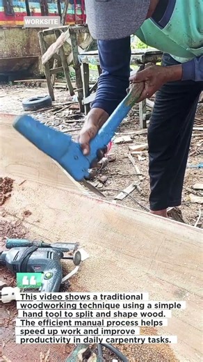 Traditional Wood Splitting Technique | Simple Hand Tool Carpentry