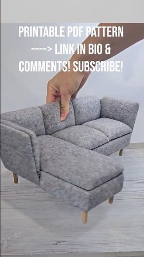 The SECRET to a Perfect Barbie Sofa! 🤫 (Pattern Linked) #diy #diyprojects #miniaturefurniture