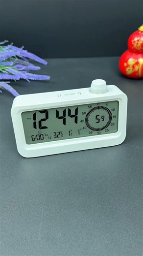 multi-functional white digital electronic desk alarm clock #clock #multifuncional #shorts