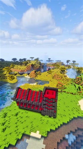 Red castle tutorial 🚩🏰 #shorts #castle #minecraft #tutorial