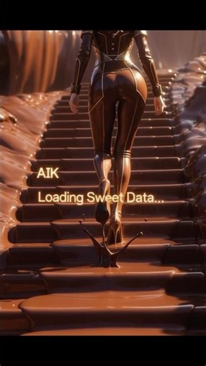 ASMR Chocolate Staircase Loading Animation | AI Fantasy Woman Walk