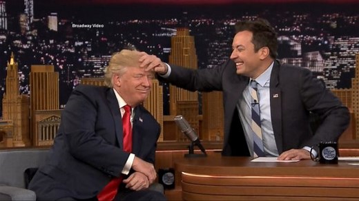 Trump Lets Jimmy Fallon Mess Up His Hair