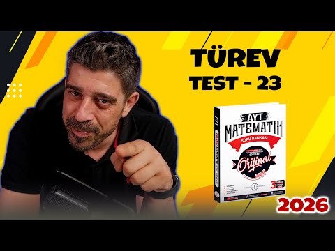 Türev TEST 23 | 2026 ORİJİNAL MATEMATİK AYT SORU BANKASI | #yks2026