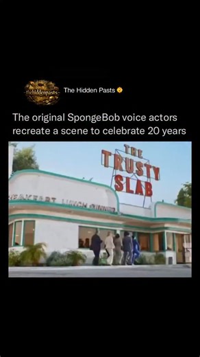 History 📌 Entertainment 📽️ News 🎤 on Instagram: "SpongeBob SquarePants turned 20 and Nickelodeon threw a huge party 🧠🍍✨ with the special episode SpongeBob’s Big Birthday Blowout on July 12 2019. The original voice actors like Tom Kenny and Bill Fagerbakke appeared in live-action as human versions of SpongeBob and Patrick. The episode blended animation with real-world scenes for a super fun twist. Follow @thehiddenpasts for more 🧽❤️ David Hasselhoff made a cool cameo and the whole special f