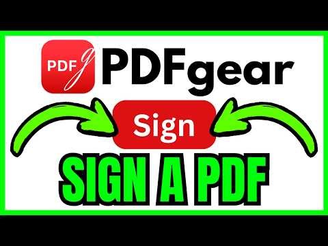 How To SIGN A PDF In PDFgear (QUICK & EASY) 2026