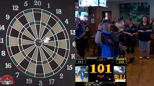 How about this one ladies and gentlemen! Kelly Meares & Kris Grimal from Florida pull off a perfect 501 leg in the doubles 501 event at Shark Tank. How often do you see this happen in a doubles match?? A perfect game sounds even harder with a partner! #Perfect501Game #SharkTank2021 | USA Darts