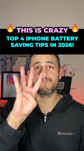 🔋 Your iPhone battery is secretly dying faster than it should… but these 4 iPhone battery hacks will fix it instantly ⚡📱 If you want longer battery life in 2026, smoother performance, and fewer charge cycles, save this and follow along 👇 Four iPhone battery saving tricks you absolutely need to know today 👇 Make sure you like, save, and share this with your family and friends ❤️ 1️⃣ Stop force-closing your apps Most people swipe apps away constantly, but Apple has confirmed this actually uses