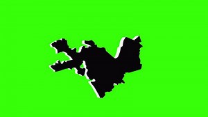 Download Green screen 3d map of Bradford in Great Britain for free