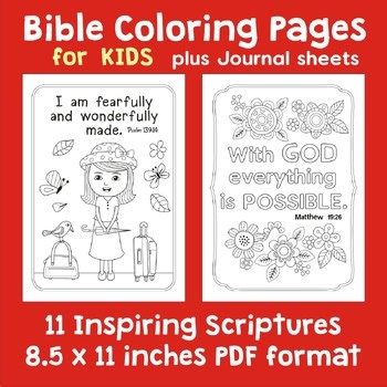 Bible Verse Coloring Pages   Journaling | Christian Homeschool | K-5 Faith