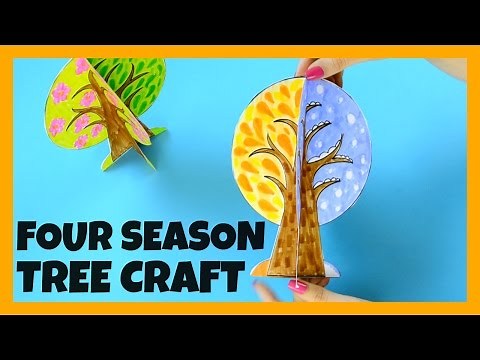 Four Seasons Tree Craft With Template - paper crafts ideas