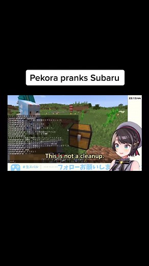 Pekora Pranks Subaru in Minecraft Death Game