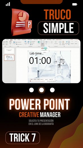 Truco de power point, insertar temporizador #7 #creative #presentation #template #powerpoint #creativemanager