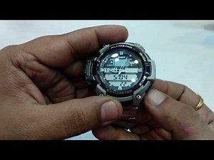 Casio Thermometer/Altimeter/Barometer 5176-SGW-400h Watch Time Setting Configuration Manually