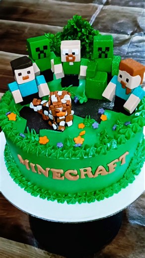 Minecraft Birthday Cake 🎂| #shorts #cake #minecraftcake #viral