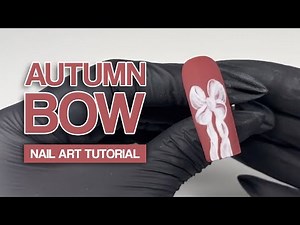 Autumn Bow Nail Art | Simple Realism Technique 🎀💖