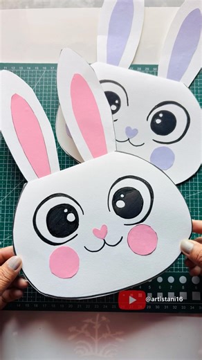 Easy Easter bunny craft for kids #shorts #kidscrafts #art #youtubeshorts #viral #craft #ytshorts