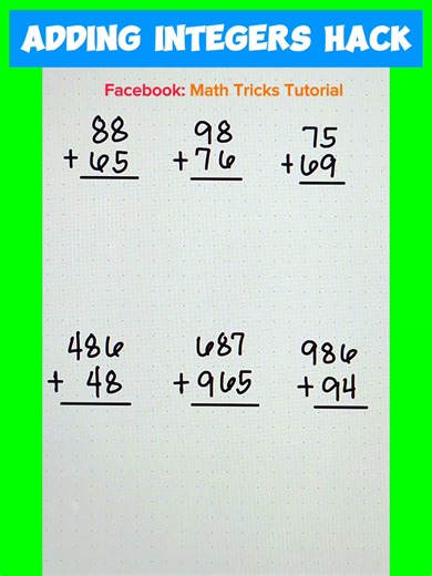 New Ways of Adding Numbers - Basic Math Review | Math Tricks Tutorial