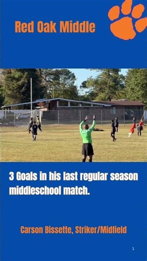 Carson with three goals in his final regular season middle school soccer appearance. #soccer