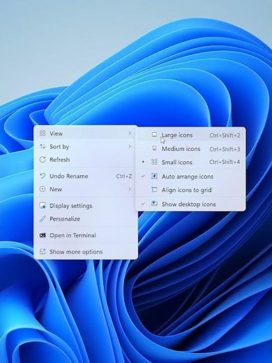PART 4 - How to Make Desktop Icons Larger in Window 10 and Windows 11 🖥️ #Shorts