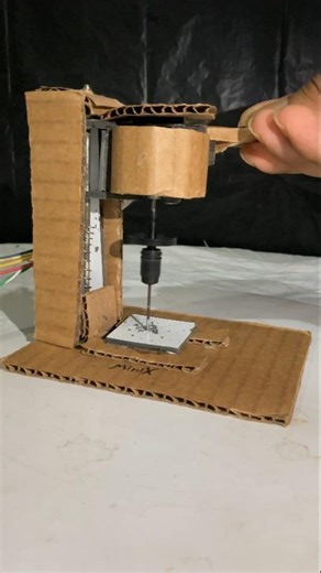 Bench Drill Machine with DCMotor #youtubeshorts #diy #tech #dcmotor #handmade #mini #handy