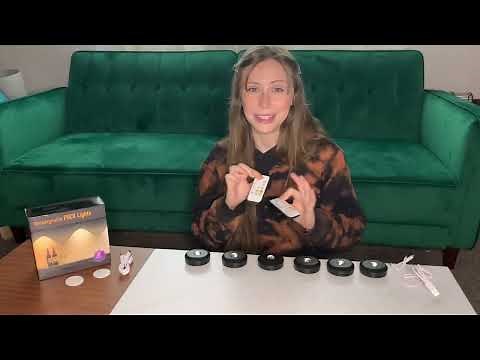 Wireless Under Cabinet Lights - Remote Control Rechargeable LED Puck Lights