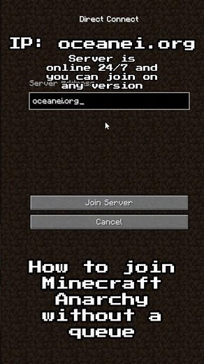 How to play minecraft anarchy without a queue! #2b2t