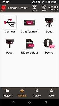 Oscar GNSS Receiver detailed operation - Device to connect