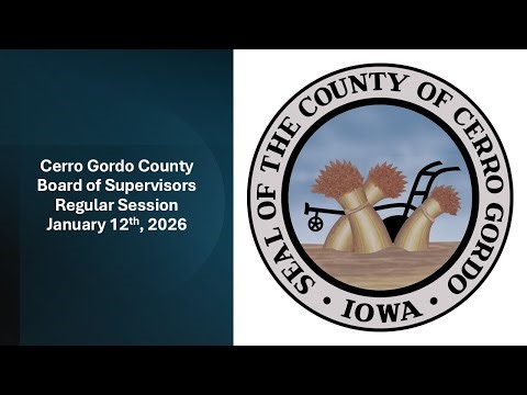 01.12.2026 Regular Session - Cerro Gordo County Board of Supervisors
