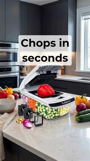 Chop vegetables in seconds, not minutes #mealprep #kitchenhacks #gadgets