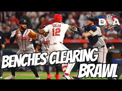 Braves and Angels benches clearing brawl!