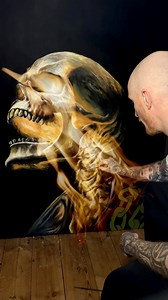 Part 3 of my humungous Ghost Rider oil painting! 80% there now! Wasted a ton of time on the neck only for most of it to be covered by flames anyway. I’m loving adding the fire though I have to say, really satisfying process and it’s all blending so smoothly. I’m really going for it with the flames to really make my Ghost Rider pop. Final part up tomorrow! This will be available as a Limited Edition of 25 framed canvas prints (18x24”) and 50 Fine art Giclee prints (A3). Dropping Friday 5pm gmt! S