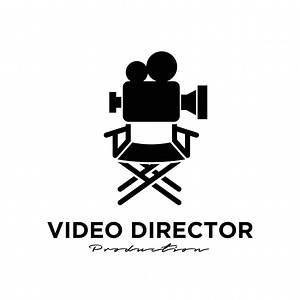 Download director Studio Movie Video Cinema Film Production logo design vector icon illustration for free