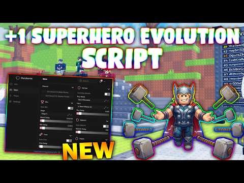 *NEW* +1 Superhero Evolution Script (PASTEBIN 2026) ( AUTO FARM WINS, AUTO TRAIN, AUTO HATCH )