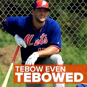 Yep, this is really happening. Tim Tebow had his first practice in the New York Mets organization. | CBS Sports