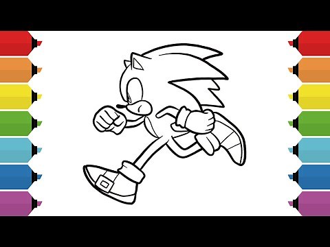 How to Color Sonic the Hedgehog Running Coloring Page