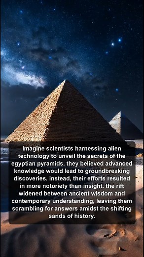 2.2K views · 17 reactions | Scientists believed alien technology would reveal the Egyptian pyramids' mysteries, but instead, they faced notoriety, highlighting the gap between ancient wisdom and modern understanding amid historical enigmas. | Pulse Shift | Facebook