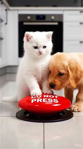 “The Button Under the Paw” The button said, “Don’t press it.” 😳 #catshorts #funnycats #shorts