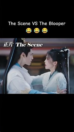 Scene VS Blooper of Leo Luo and Bai Lu! #TillTheEndofTheMoon #长月烬明 #罗云熙 #白鹿 #Shorts