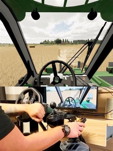 Farming Simulator Merlo telehandler Loading Bales Thrustmaster Farmstick Steering Wheel #dkgc #merlo
