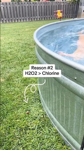 Reason #2 for using 35% Food Grade Hydrogen Peroxide over Chlorine in our pool