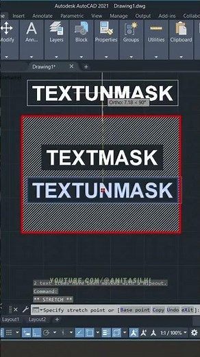 Add or Remove Text Mask (Background Mask) | AutoCAD Tutorial #shorts #autocad