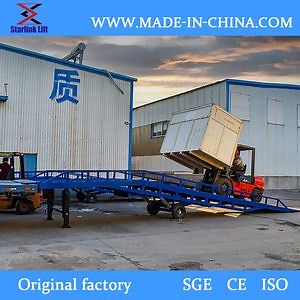 [Hot Item] 12ton Mobile Hydraulic Yard Ramp Portable Loading Dock Ramps Mobile Yard Ramp