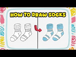 How to Draw Cozy Socks – Step-by-Step Clothing Drawing Tutorial
