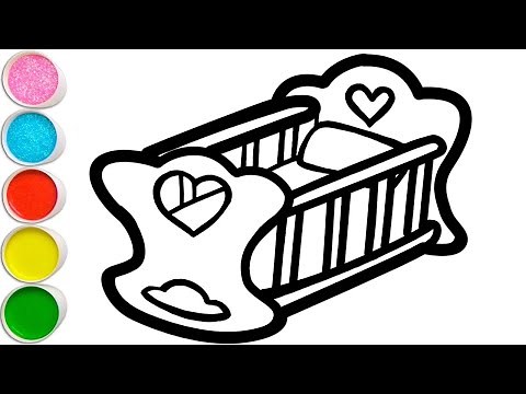 Cómo dibujar una cuna para niños/How to draw a crib for children