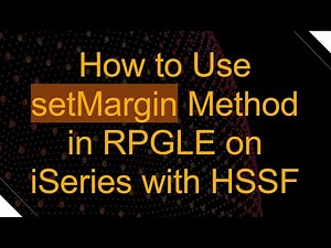 How to Use setMargin Method in RPGLE on iSeries with HSSF